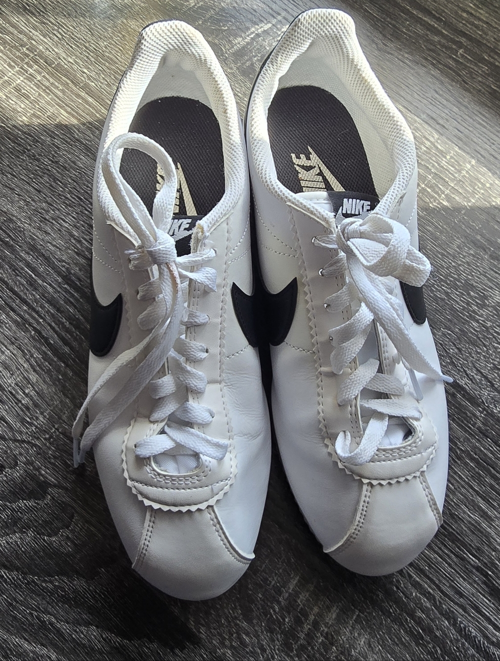 Nike Classic Cortez Leather Sneakers - Black/White